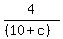 4%2F%28%2810%2Bc%29%29