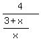 4%2F%28%283%2Bx%29%2Fx%29