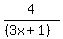 4%2F%28%283x%2B1%29%29