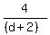 4%2F%28%28d%2B2%29%29
