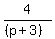 4%2F%28%28p%2B3%29%29