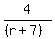 4%2F%28%28r%2B7%29%29