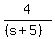 4%2F%28%28s%2B5%29%29