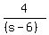4%2F%28%28s-6%29%29