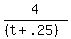 4%2F%28%28t%2B.25%29%29