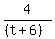 4%2F%28%28t%2B6%29%29