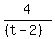 4%2F%28%28t-2%29%29
