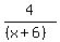 4%2F%28%28x%2B6%29%29