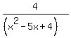 4%2F%28%28x%5E2-5x%2B4%29%29
