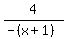 4%2F%28-%28x%2B1%29%29
