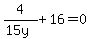 4%2F%2815y%29+%2B+16=0