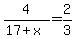 4%2F%2817%2Bx%29+=+2%2F3