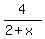 4%2F%282%2Bx%29