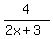 4%2F%282+x%2B3%29