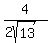 4%2F%282sqrt%2813%29%29