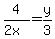 4%2F%282x%29+=+y%2F3
