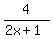 4%2F%282x%2B1%29