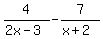 4%2F%282x-3%29-7%2F%28x%2B2%29