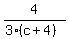 4%2F%283%28c%2B4%29%29