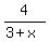 4%2F%283%2Bx%29