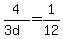 4%2F%283d%29=1%2F12