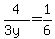 4%2F%283y%29=1%2F6