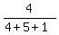 4%2F%284%2B5%2B1%29