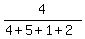 4%2F%284%2B5%2B1%2B2%29