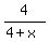 4%2F%284%2Bx%29