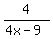 4%2F%284x-9%29