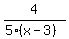 4%2F%285%28x-3%29%29