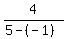 4%2F%285-%28-1%29%29