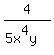4%2F%285x%5E4y%29