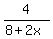 4%2F%288%2B2x%29
