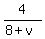 4%2F%288%2Bv%29