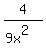 4%2F%289x%5E2%29