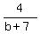 4%2F%28b%2B7%29