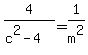 4%2F%28c%5E2-4%29=1%2Fm%5E2
