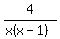 4%2F%28x%28x-1%29%29