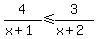 4%2F%28x%2B1%29%3C=3%2F%28x%2B2%29