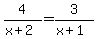 4%2F%28x%2B2%29+=+3%2F%28x%2B1%29