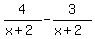 4%2F%28x%2B2%29+-+3%2F%28x%2B2%29