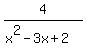 4%2F%28x%5E2-3x%2B2%29