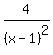 4%2F%28x-1%29%5E2