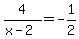 4%2F%28x-2%29+=+-1%2F2