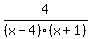 4%2F%28x-4%29%28x%2B1%29