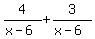 4%2F%28x-6%29+%2B+3%2F%28x-6%29