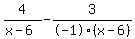 4%2F%28x-6%29+-+3%2F-1%28x-6%29%29