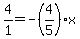 4%2F1=-%284%2F5%29x