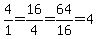 4%2F1=16%2F4=64%2F16=4